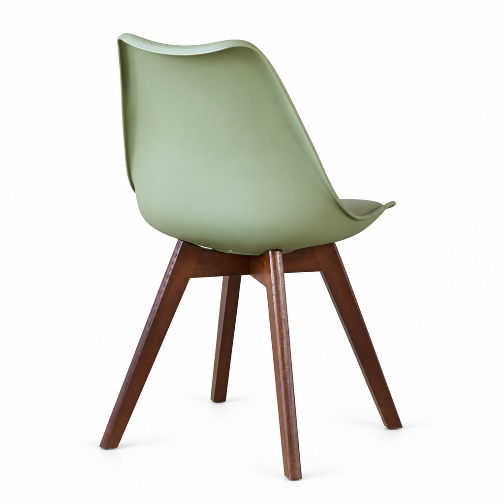 Silla Frankfurt acojinada  para comedor Nogal