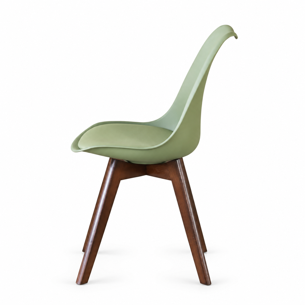 Silla Frankfurt acojinada  para comedor Nogal