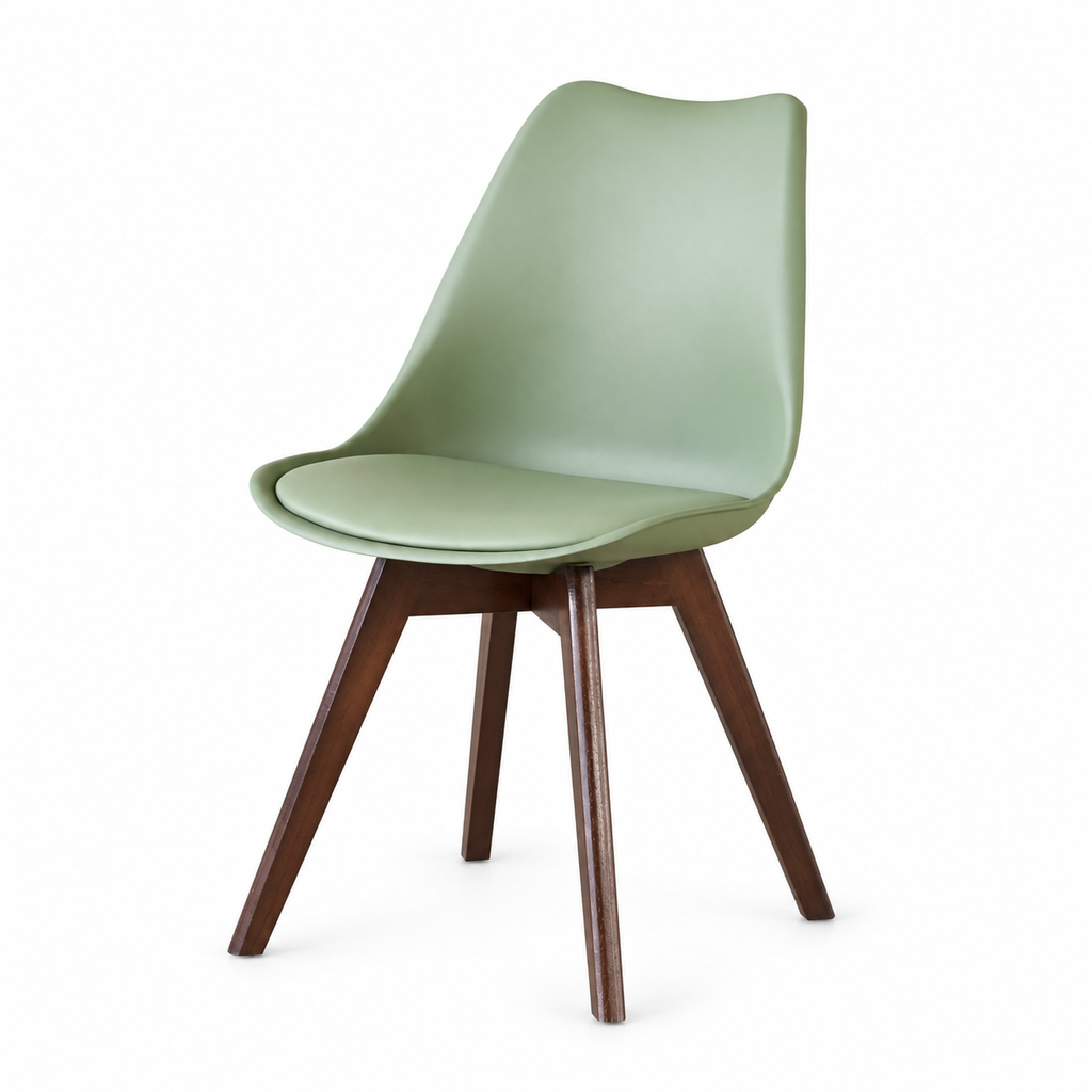 Silla Frankfurt acojinada  para comedor Nogal