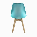 Comedor Mesa Oslo 80 Negro + 4 sillas Frankfurt