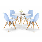 Comedor Mesa oslo 80 Blanco + 4 Sillas Oslo