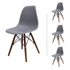 Set de 4 Sillas Oslo Nogal