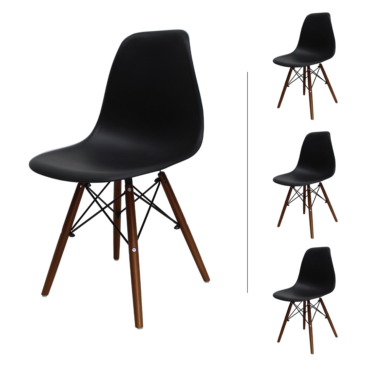 Set de 4 Sillas Oslo Nogal