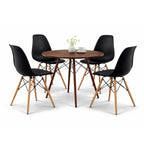 Comedor Mesa oslo 80 Nogal + 4 Sillas Oslo