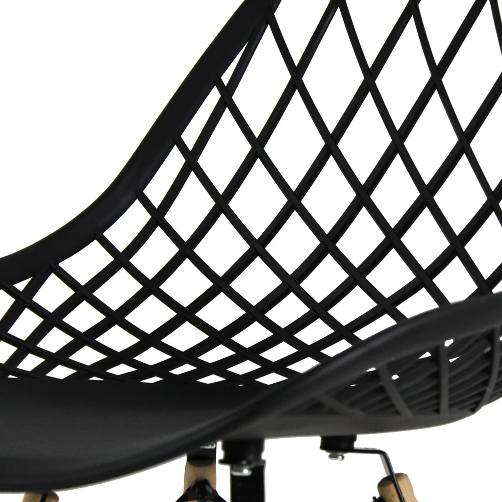 Comedor Mesa Oslo Cristal T8 Nogal + 4 Silla Vento