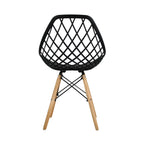 Comedor Mesa Oslo Rectangular  Negro + 4 sillas Vento