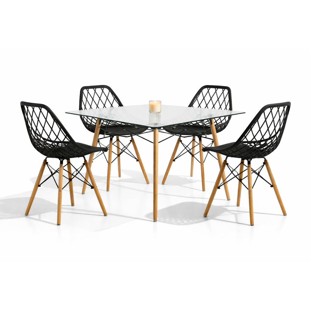 Comedor Mesa T5 + 4 Sillas Oslo Vento