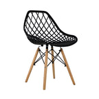 Comedor Mesa Oslo Cristal T8 Nogal + 4 Silla Vento