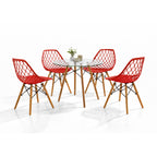 Comedor Mesa Oslo Cristal T8 + 4 Sillas Vento