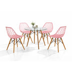 Comedor Mesa Oslo Cristal T8 + 4 Sillas Vento