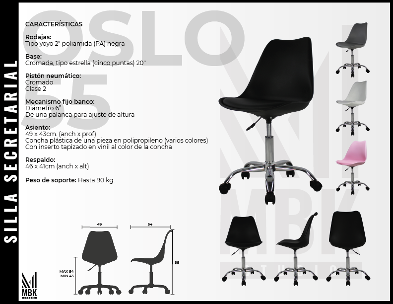 Silla Secretarial Oslo