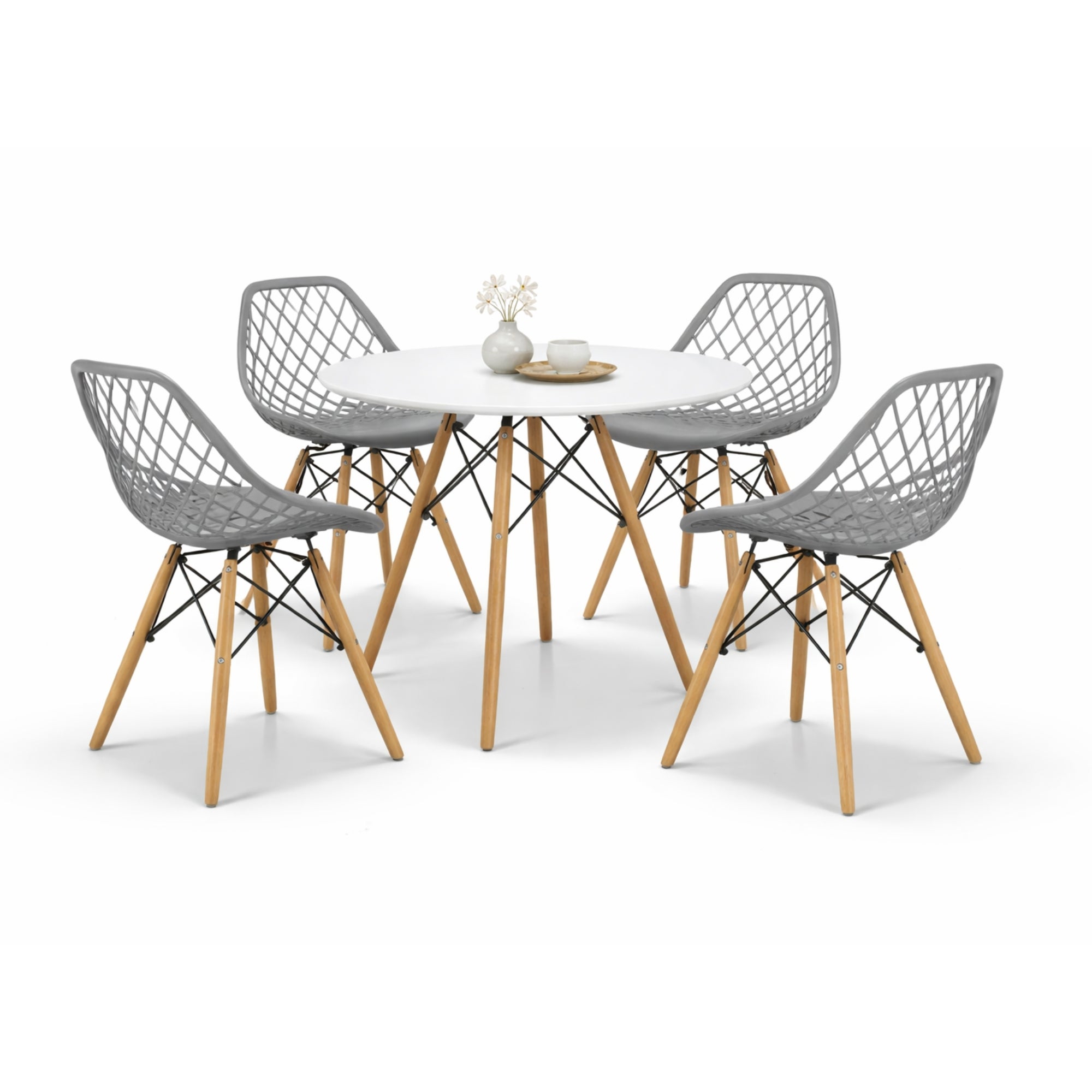 Comedor Mesa Oslo 80 + 4 Sillas Vento