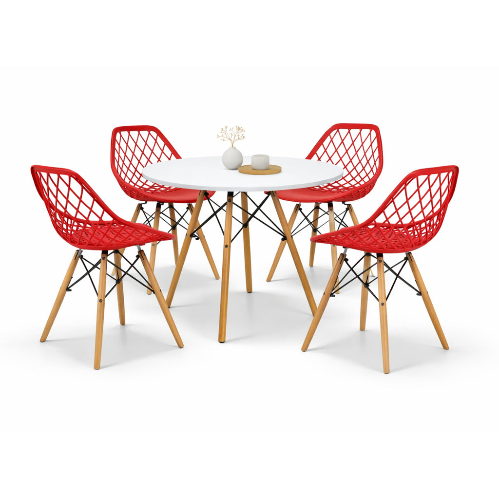 Comedor Mesa Oslo 80 + 4 Sillas Vento