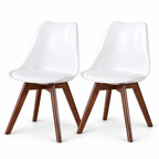 Set de 2 Sillas Frankfurt acojinada  para comedor Nogal