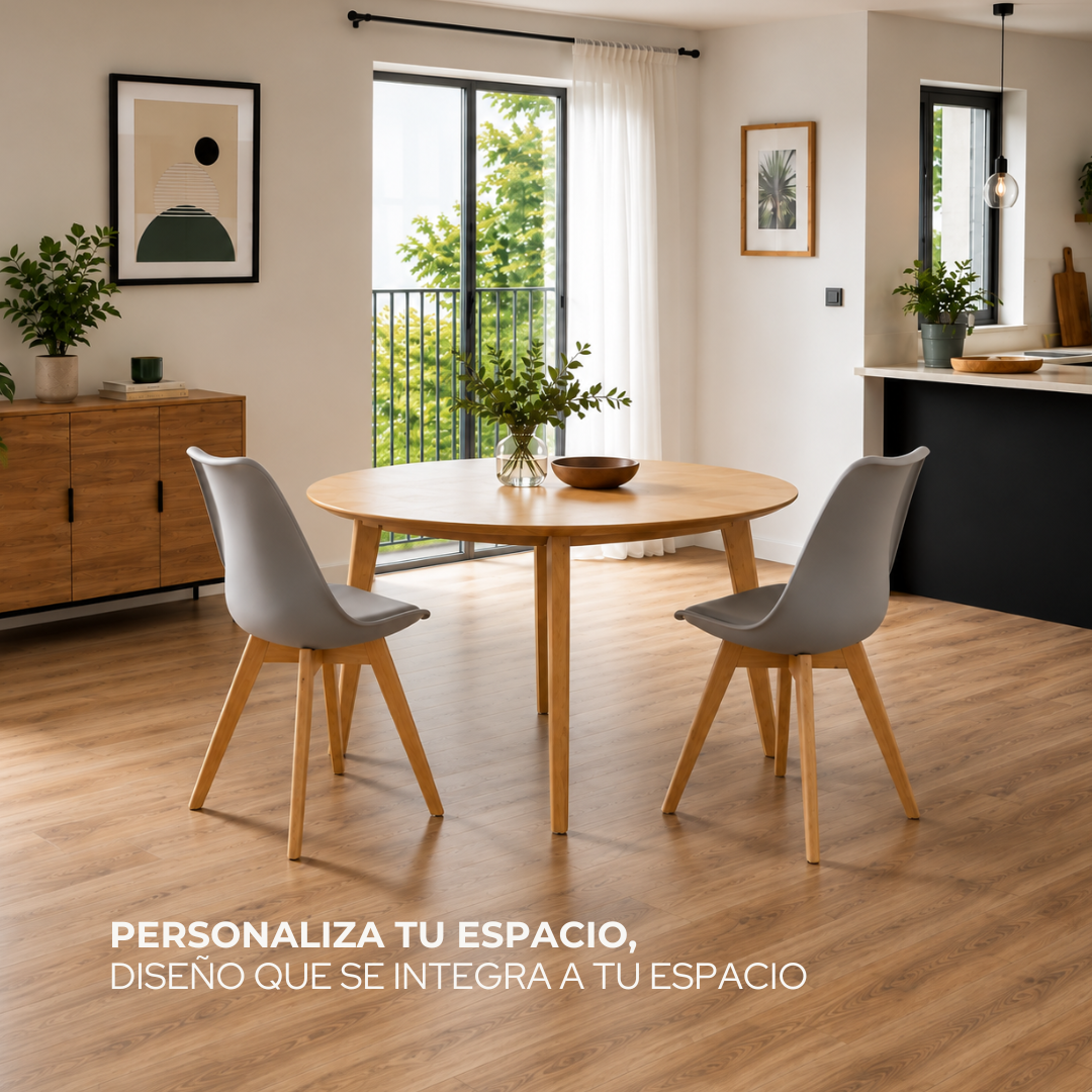 Set de 2 Sillas Frankfurt | Sillas Eames acojinadas para comedor