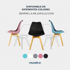 Set de 2 Sillas Frankfurt | Sillas Eames acojinadas para comedor