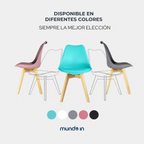 Set de 2 Sillas Frankfurt | Sillas Eames acojinadas para comedor
