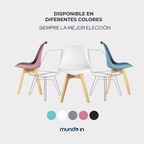 Set de 2 Sillas Frankfurt | Sillas Eames acojinadas para comedor