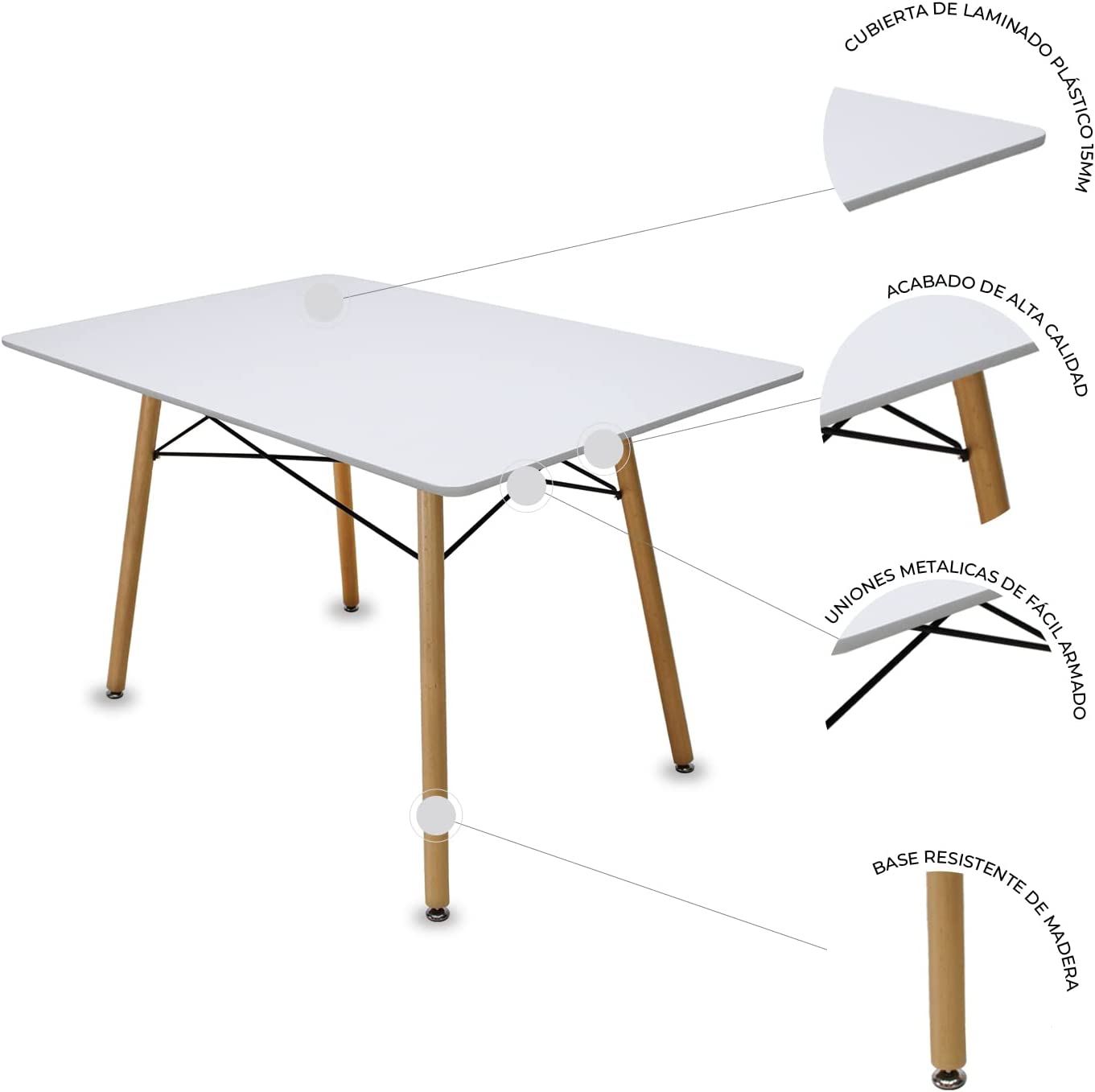 Mesa de Comedor Rectangular Oslo