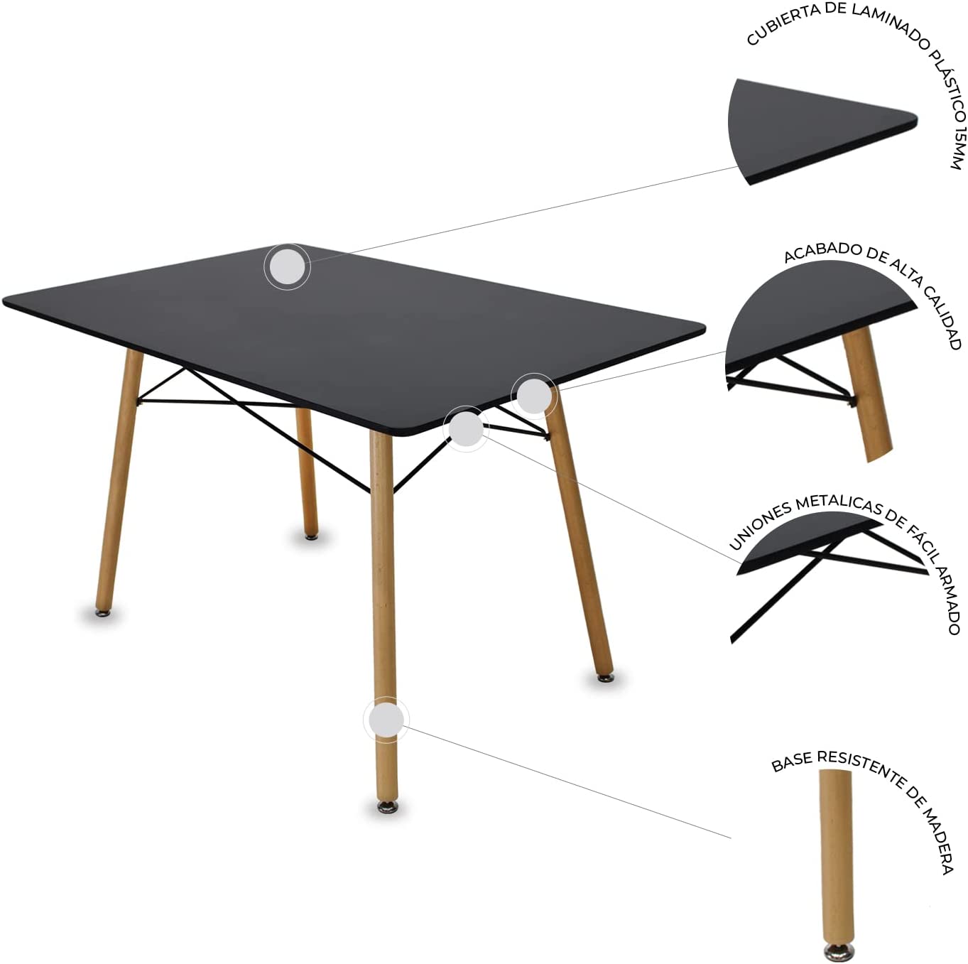 Mesa de Comedor Rectangular Oslo