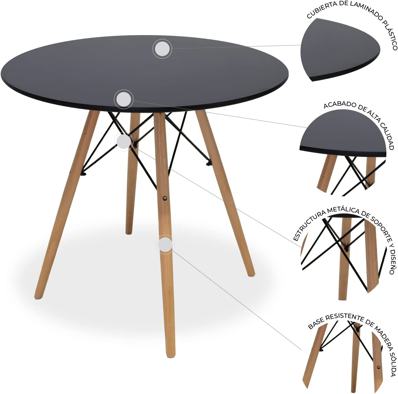 Mesa oslo redonda 80cm - MUNDO IN