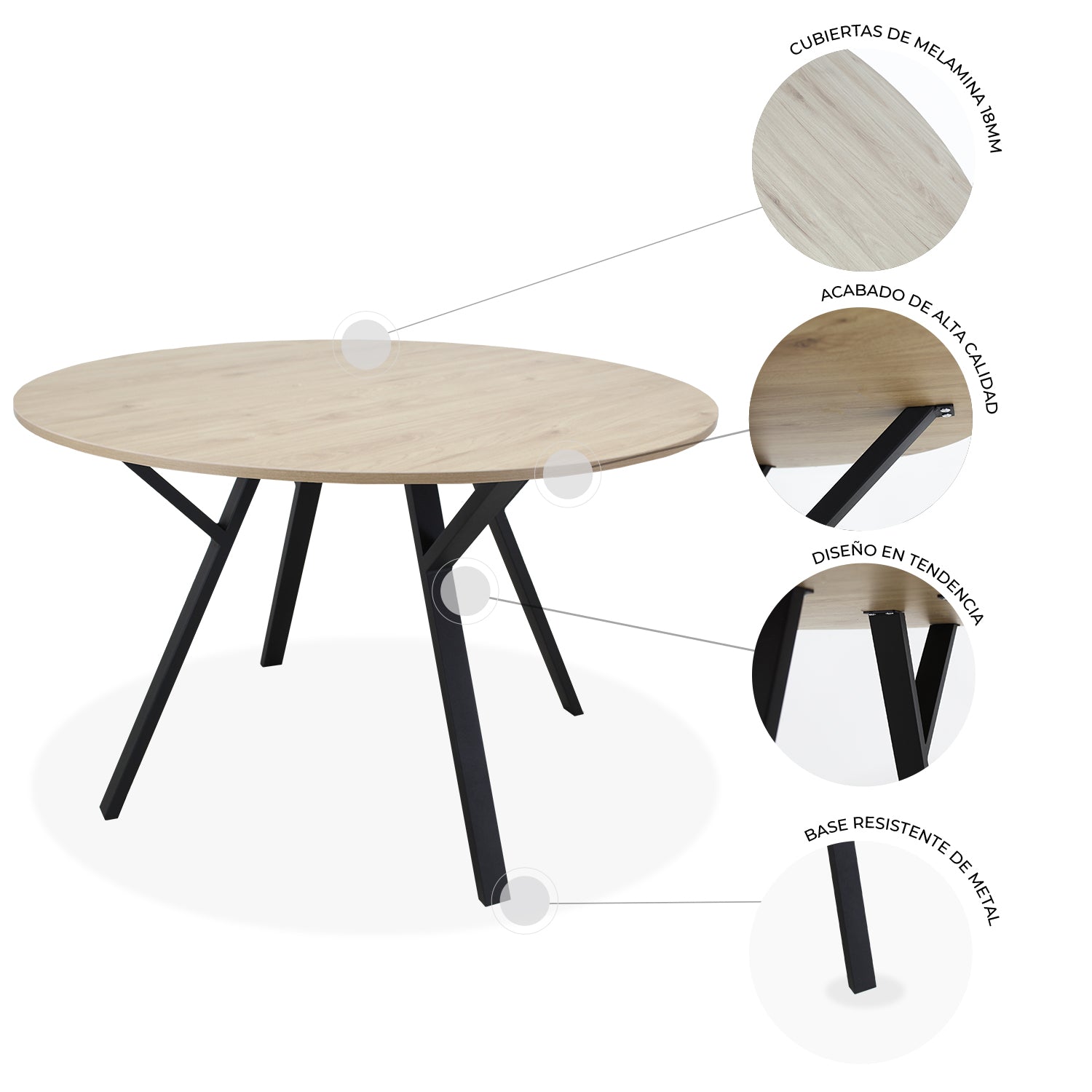 Mesa de Comedor Circular Sibari