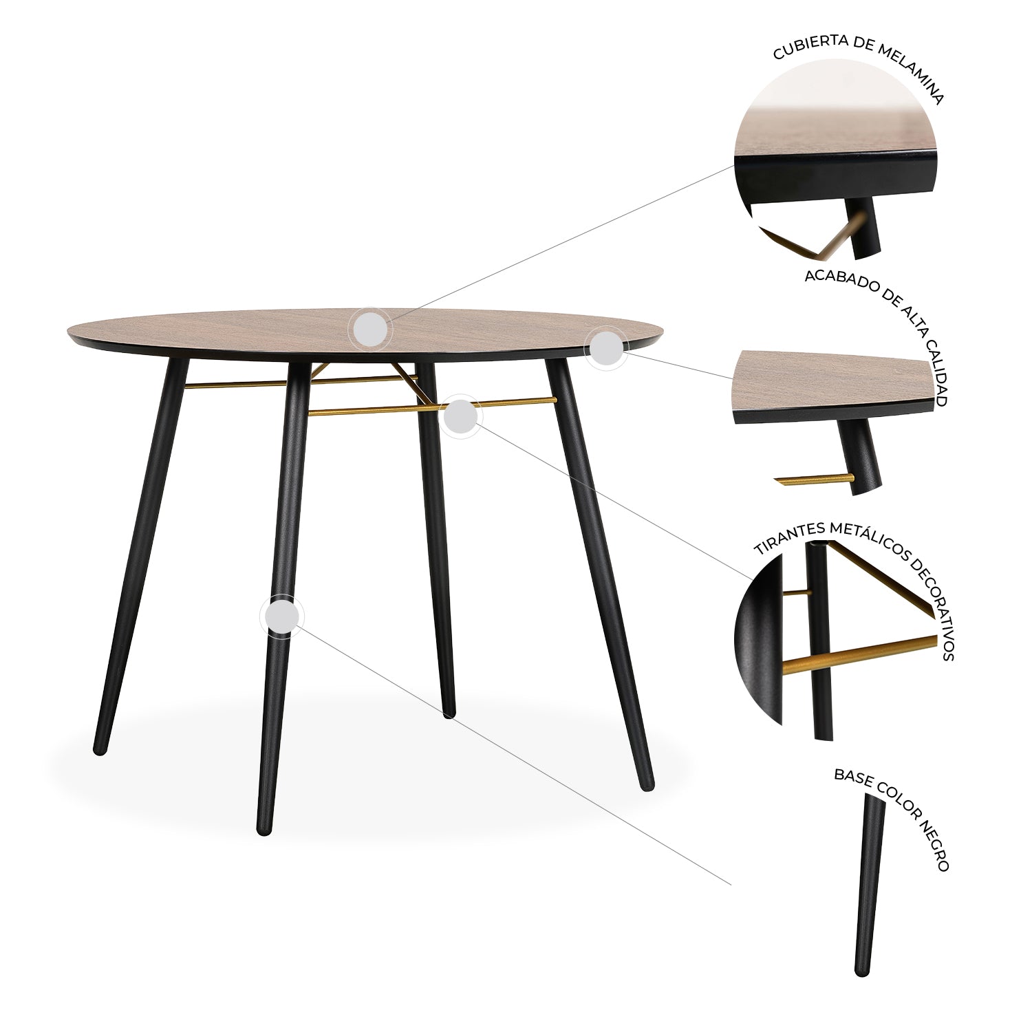 Mesa de Comedor Circular Onno