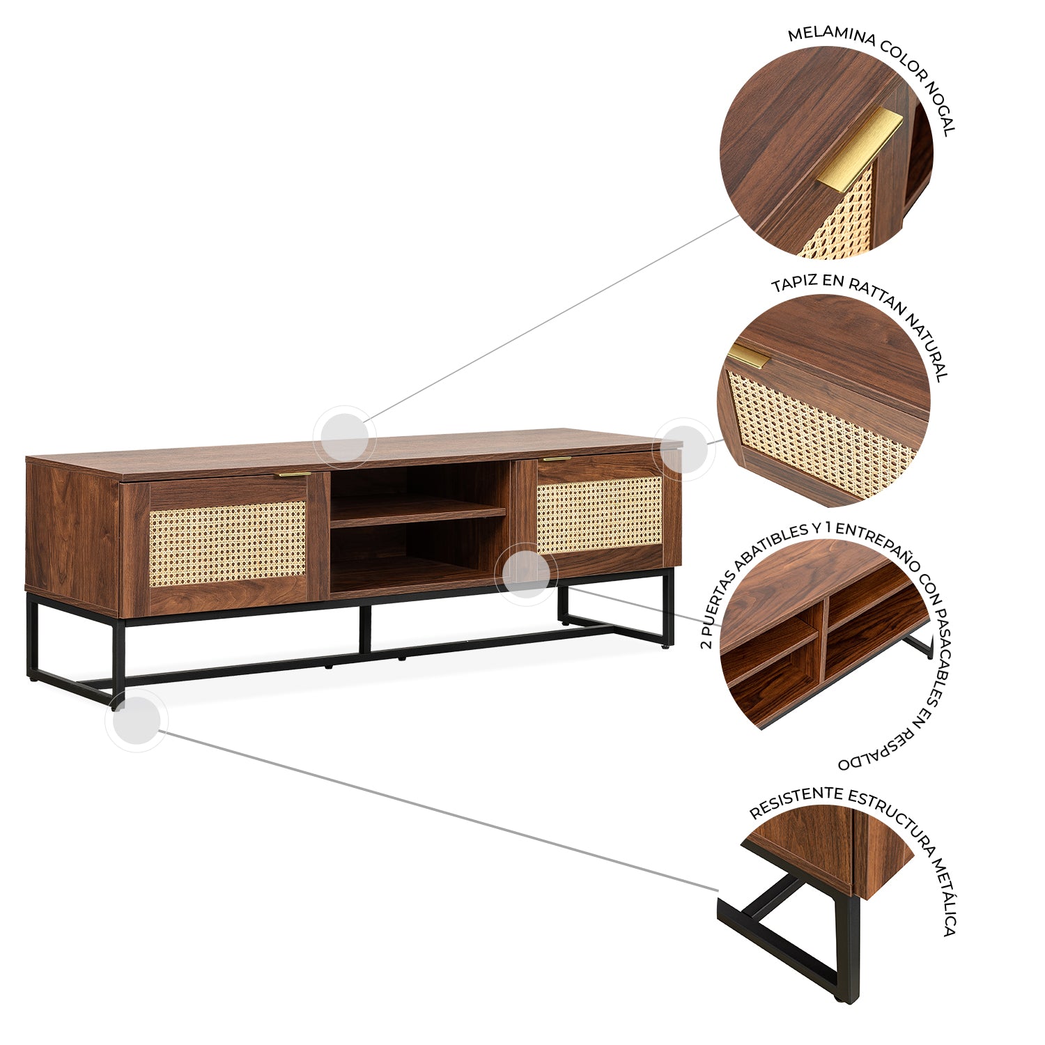 Mueble de TV Akumal Rattan