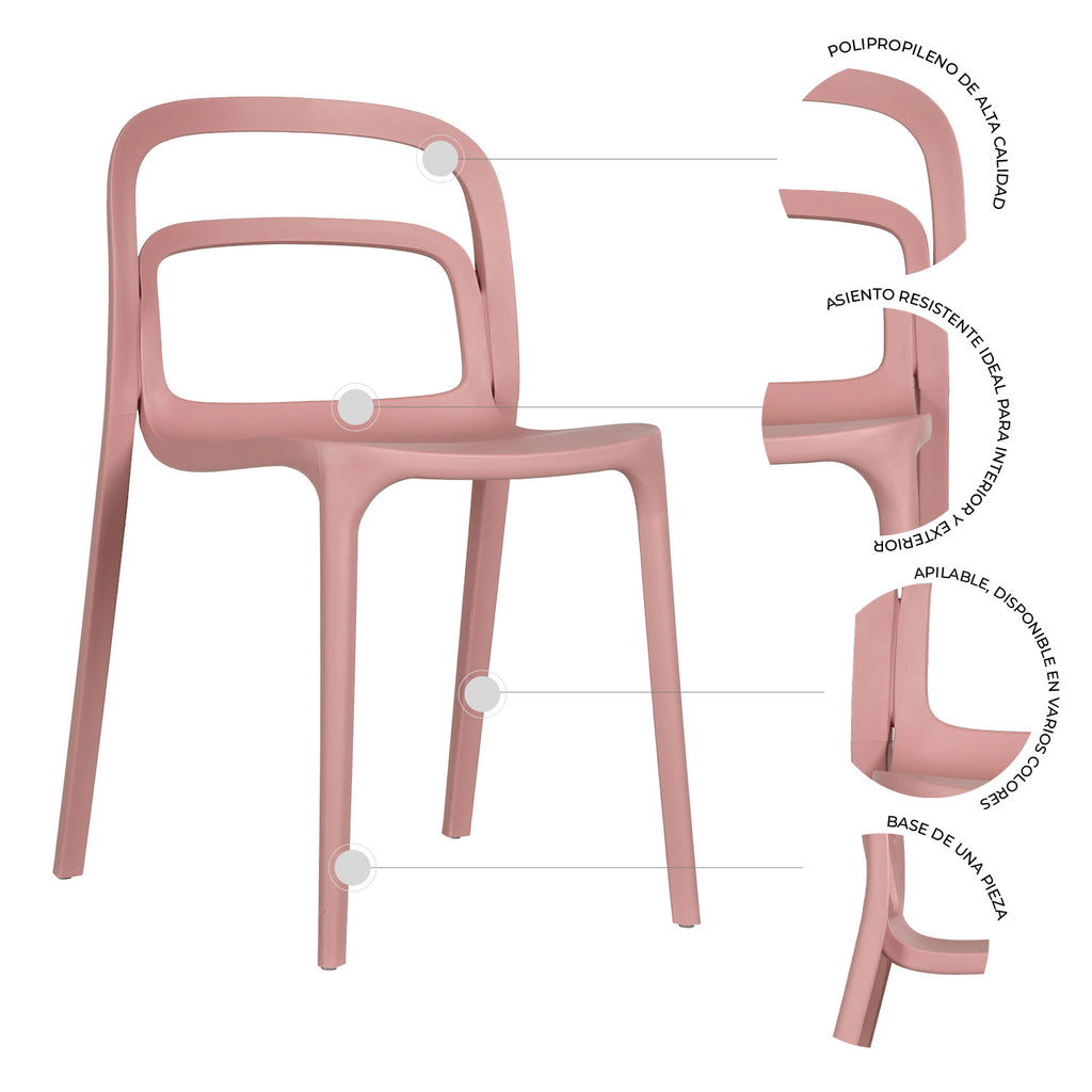 Set De 4 Silla Exterior Asti