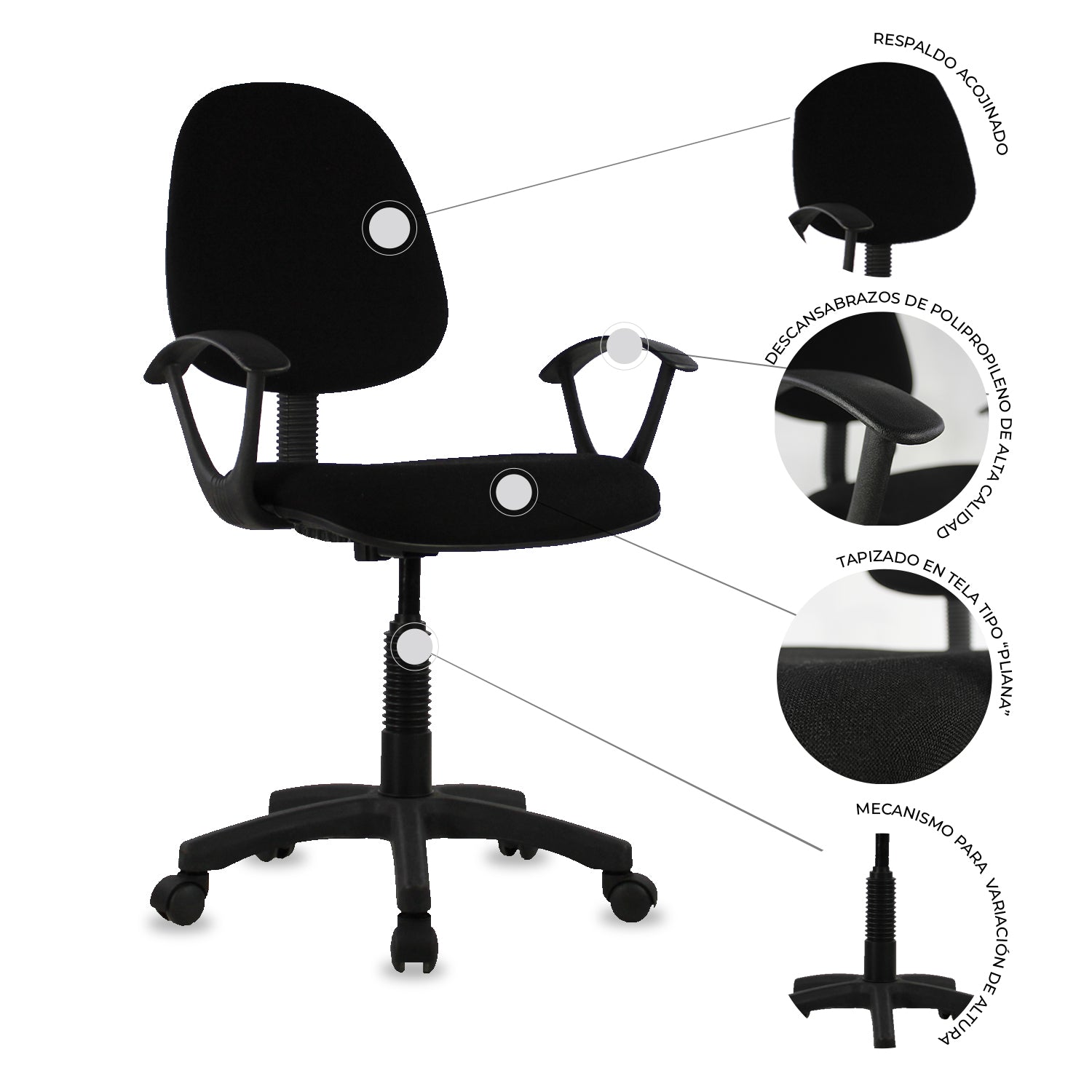 Silla Secretarial 009 - MUNDO IN