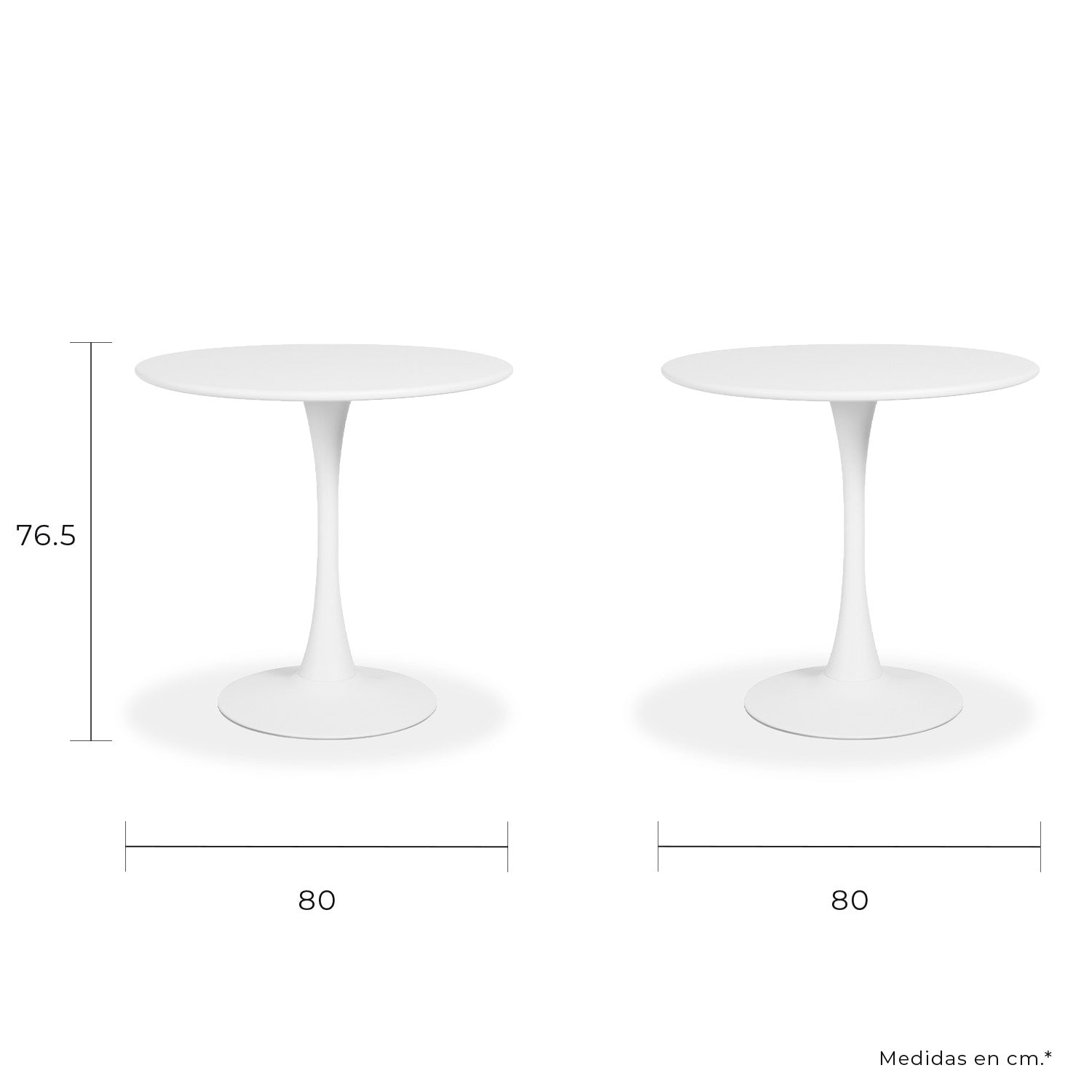 Mesa Circular Metal Vittoria 80cm